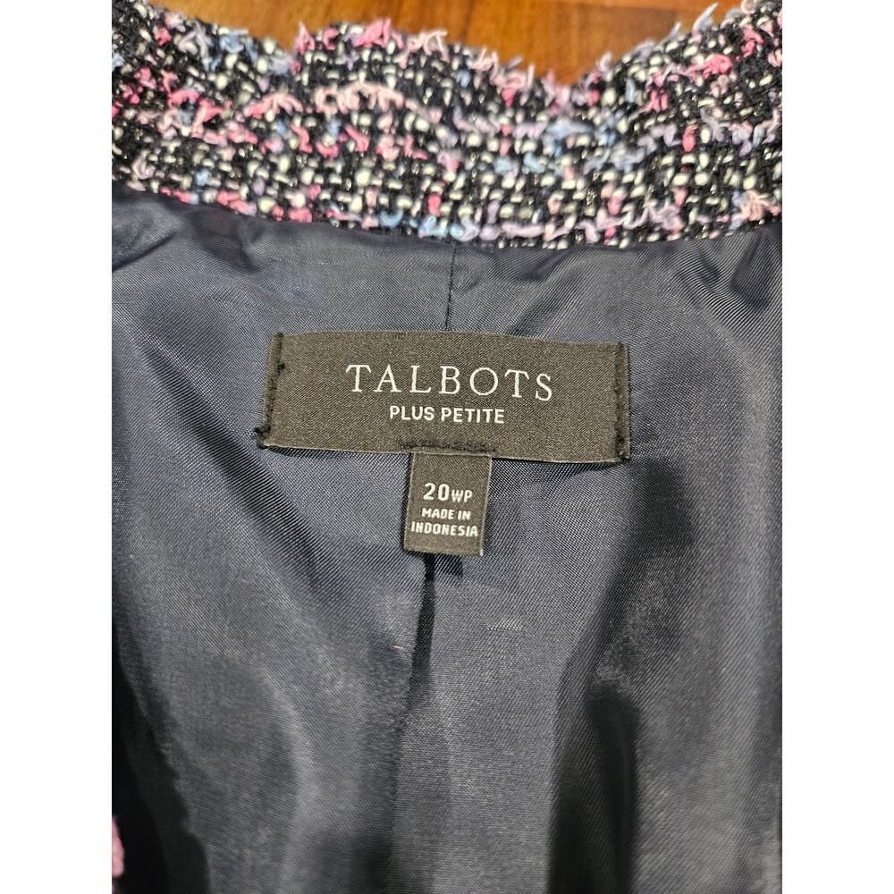 Talbots Women's Multicolor Tweed Blazer with Blue Accents - Picture 2 of 6
